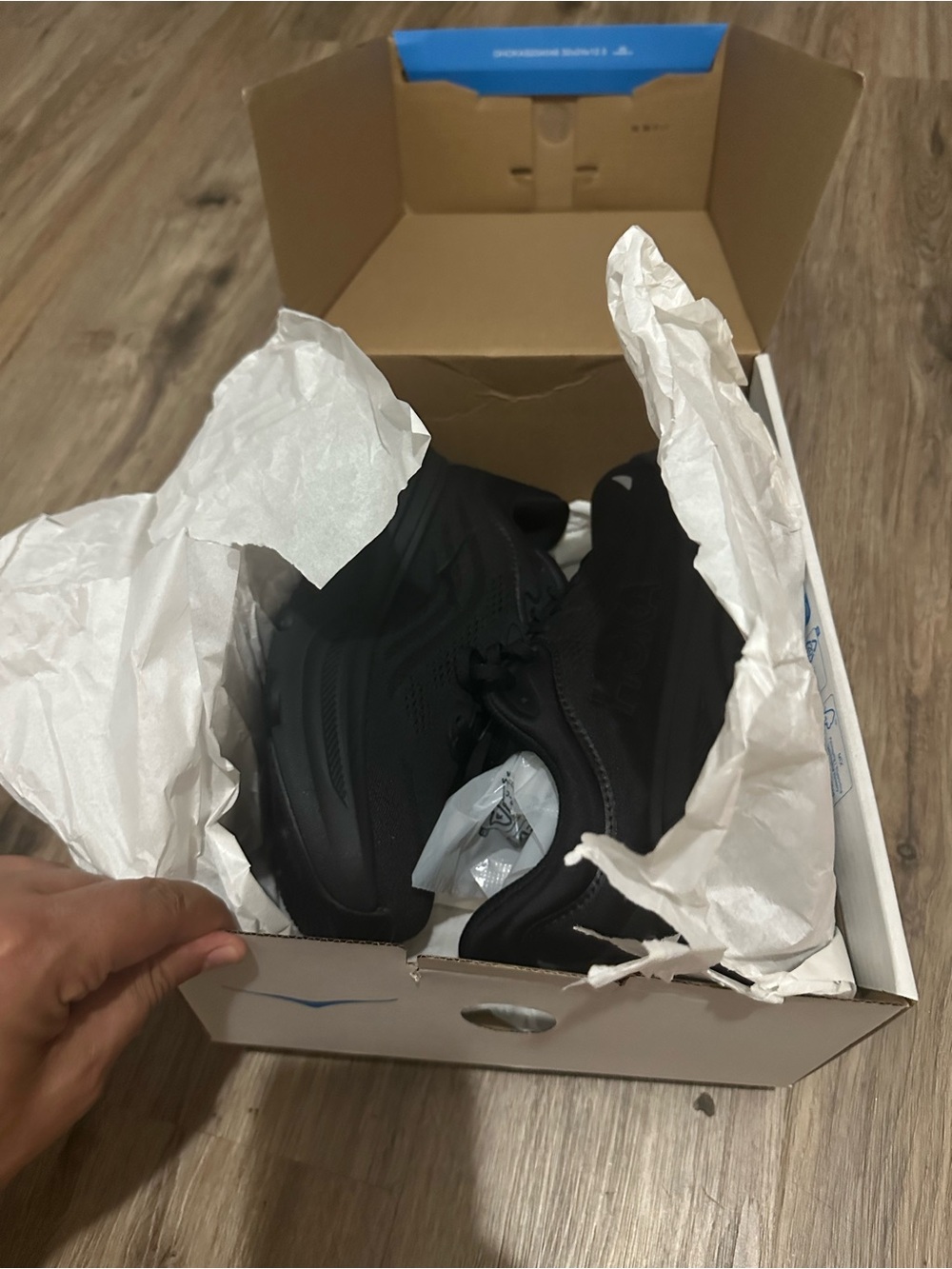Hoka One One Black men’s Cushioned Running Sneaker